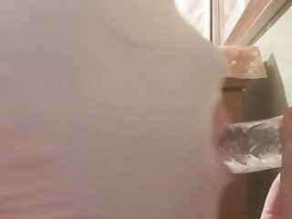 Fag sucking a plastic cock to train its throat