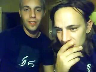 Blond studs pull out hot cocks on cam