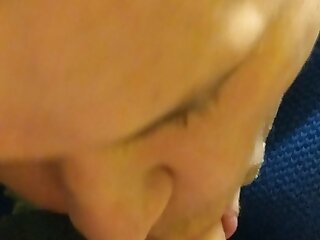 Stranger faggot sucks my dick