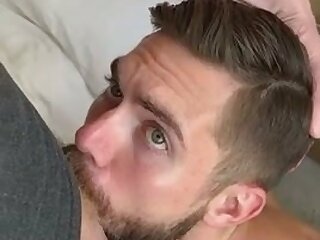 Couple of otters. One with a huge uncut dick, the other with a willing mouth. Nice sucking and great facial