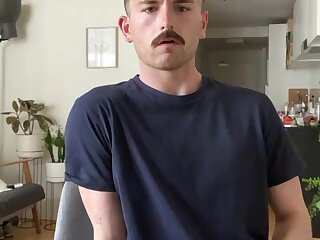 Cute Australian with phimosis plays with his cock