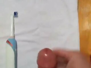 Jerking off my foreskin tightly taped