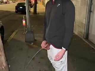 Filming his friend pissing in public