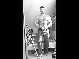 Hairy Muscle Stud Posing/Flexing