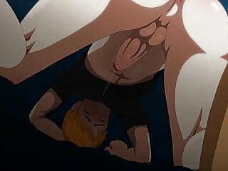 Twink de 19 anos acha que aguenta o daddy Urso maduro de 55 anos - Hentai anime yaoi