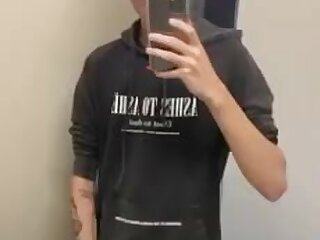 Cute Twink with a long cock wanks and cums