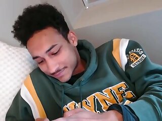 He shows off his hairy ass hole spread and shows it off doggy style