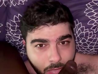 Stupid gooner otter faggot sucks on a black dick