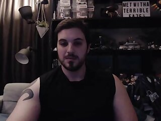 He jerks off his small bushy dick