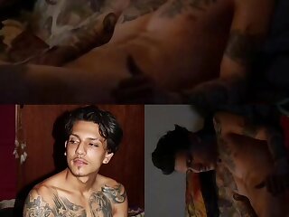 Here he is getting his dick hole cherry popped