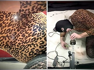 Jett Hoover machine fucked with fists and huge dildos while pissing and cumming in own mouth and another hands free orgasm