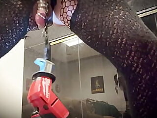 Jett Hoover masturbates with power tool&comma; so excited she is not sure if she was pissing or cumming&comma; seemed like a combination of both&excl;