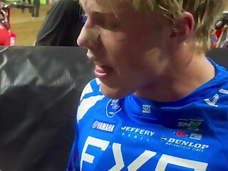 Hot blonde motocross rider.