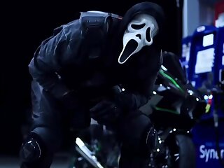 Hot biker bro in leather.