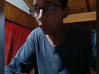 Argentina nerdy str8 26yo jerks for girl (no cum)