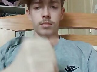 Cute 18yo Fench sub Areonn jerks for me, beats his balls, fingers his cunt and slides a butt plug in. Such a beautiful and willing and obedient boy!