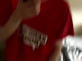 Hit uncut nerds uses bra and panties to jack off