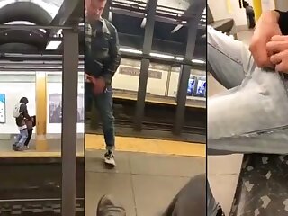 Compilation of dudes getting horny on public transportation