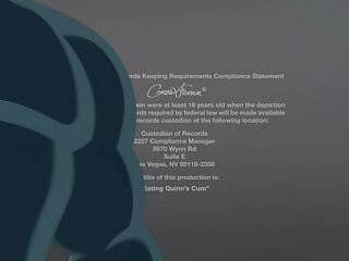 Eating Quinn's Cum