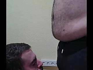 Hairy fat fucks my mouth and cums in my face &lpar;Trailer&rpar;