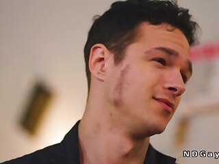 Gays rim and anal fuck at service station