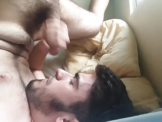 Good boy gives himself a nice facial