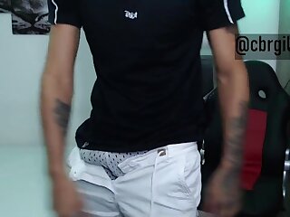 Hunk latino shows monster cock on cam