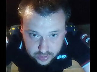 Full video&colon; rough fuck of a policeman's anal hole with a bottle of vodka&excl;