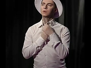 COSPLAY BOY AT WHITE DRESS PLAY FETISH GAME