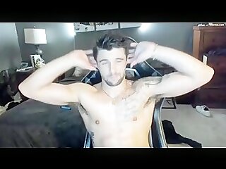 Hot guy showing off hairy armpits