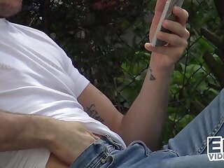 Rico waits for two cocks in the basement