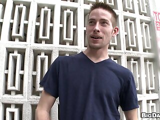 Skinny white guy has a big black dick