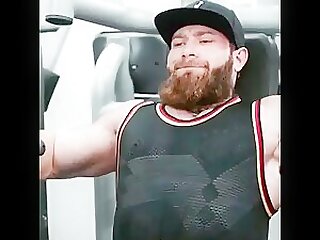 Azamat Karabashev working out and pumping his arms