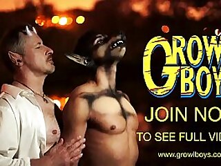 GrowlBoys - Monster bareback inseminates boy cub with big black cock