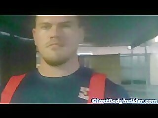 Bodybuilder Firefighter lift & fuck skinny man!